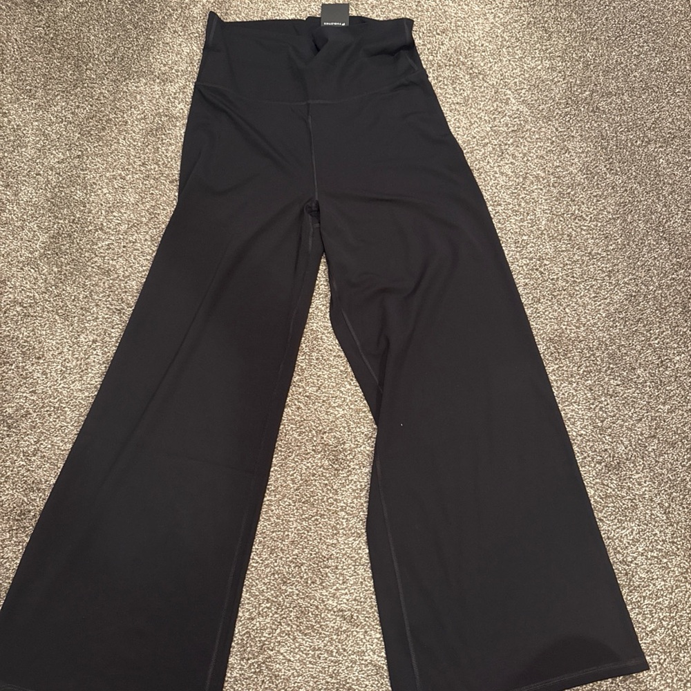 High-Waisted Black Wide-Leg Pants